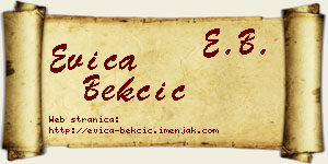 Evica Bekčić vizit kartica